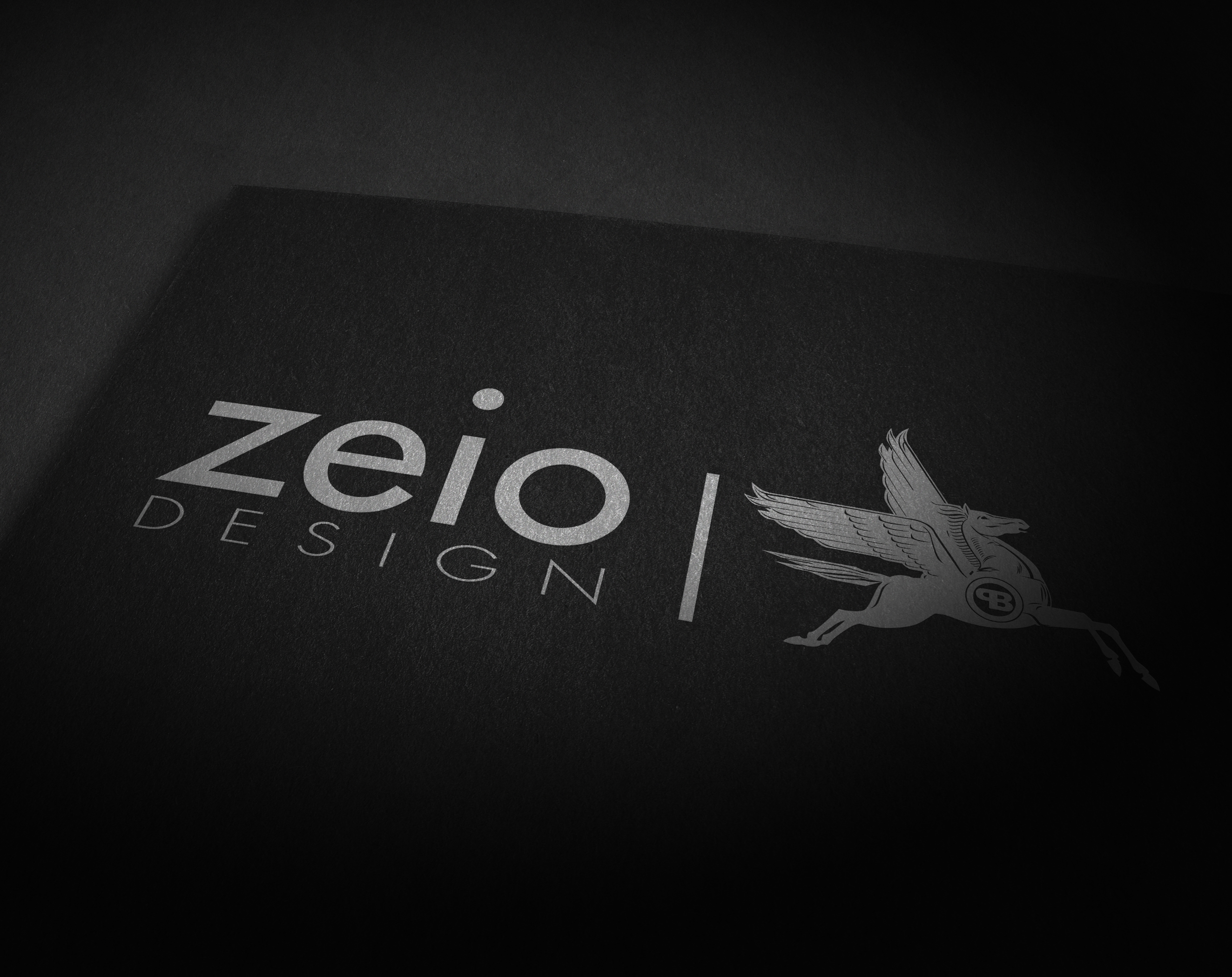 Logo Zeio Design avec Pégase argenté